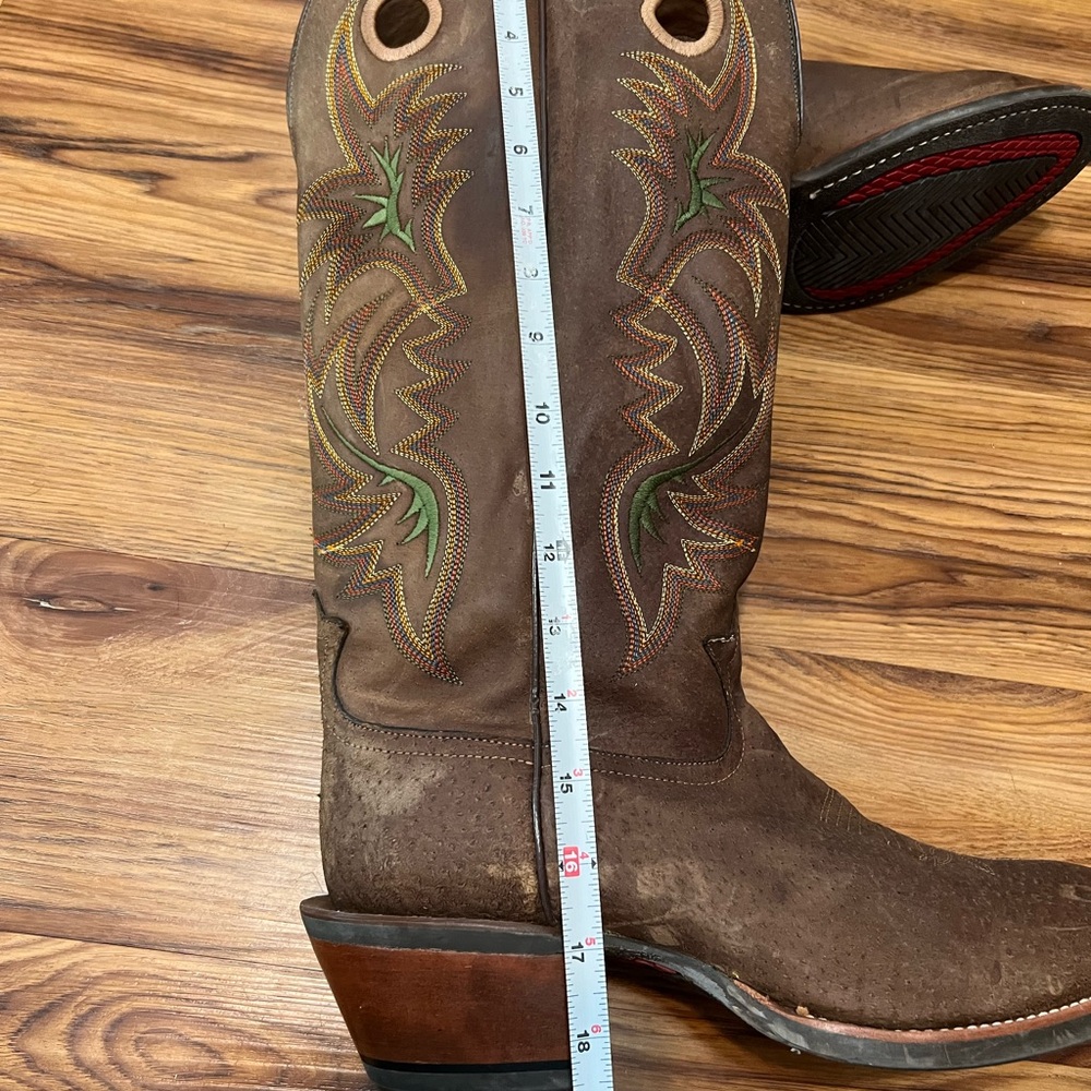 Tony Lama Knee High Brown Leather Cowboy Boots 11D Costal Cowboy new wot - Picture 7 of 9